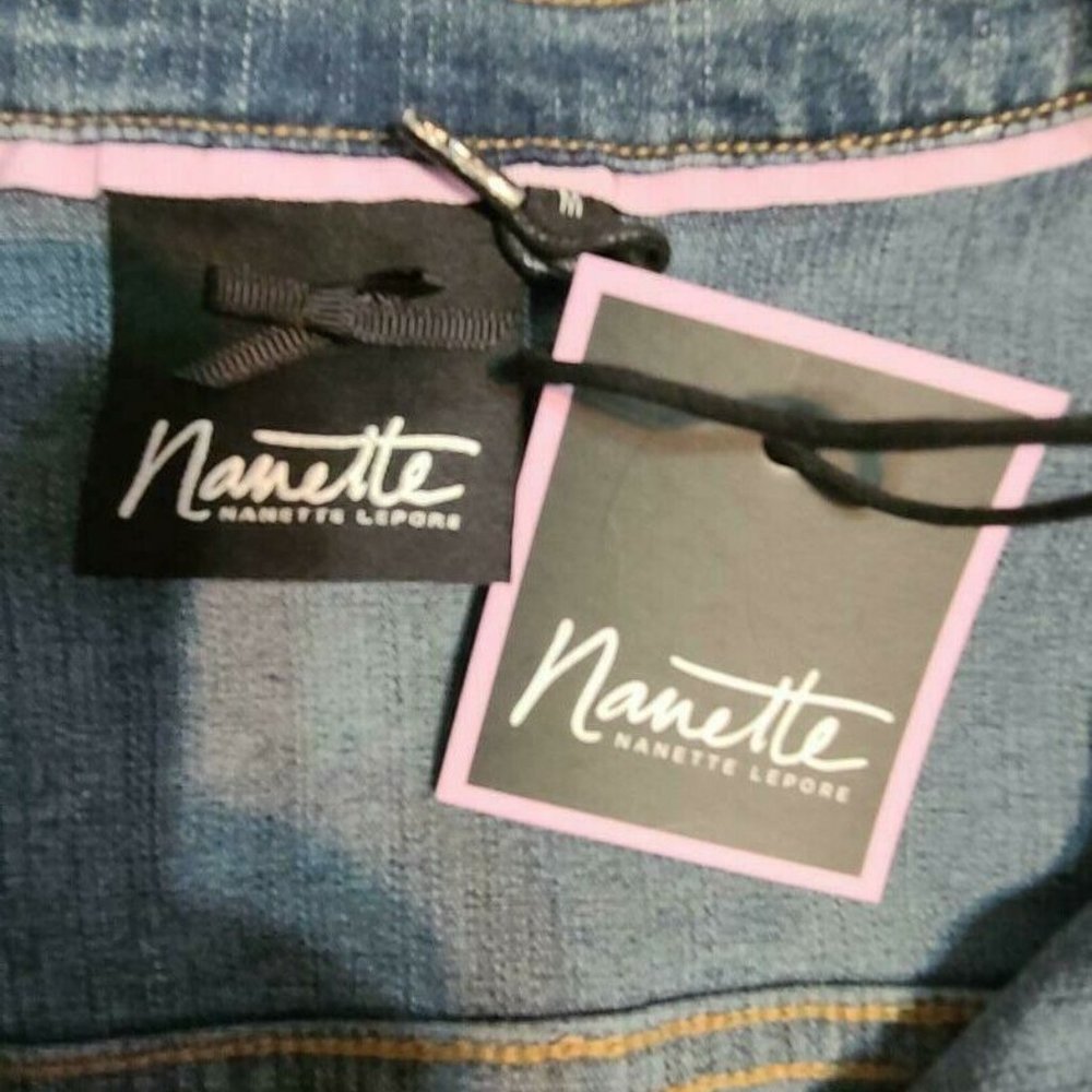 Nanette Lepore Whimsy Wash Denim Jacket Size M NWT - Picture 8 of 9